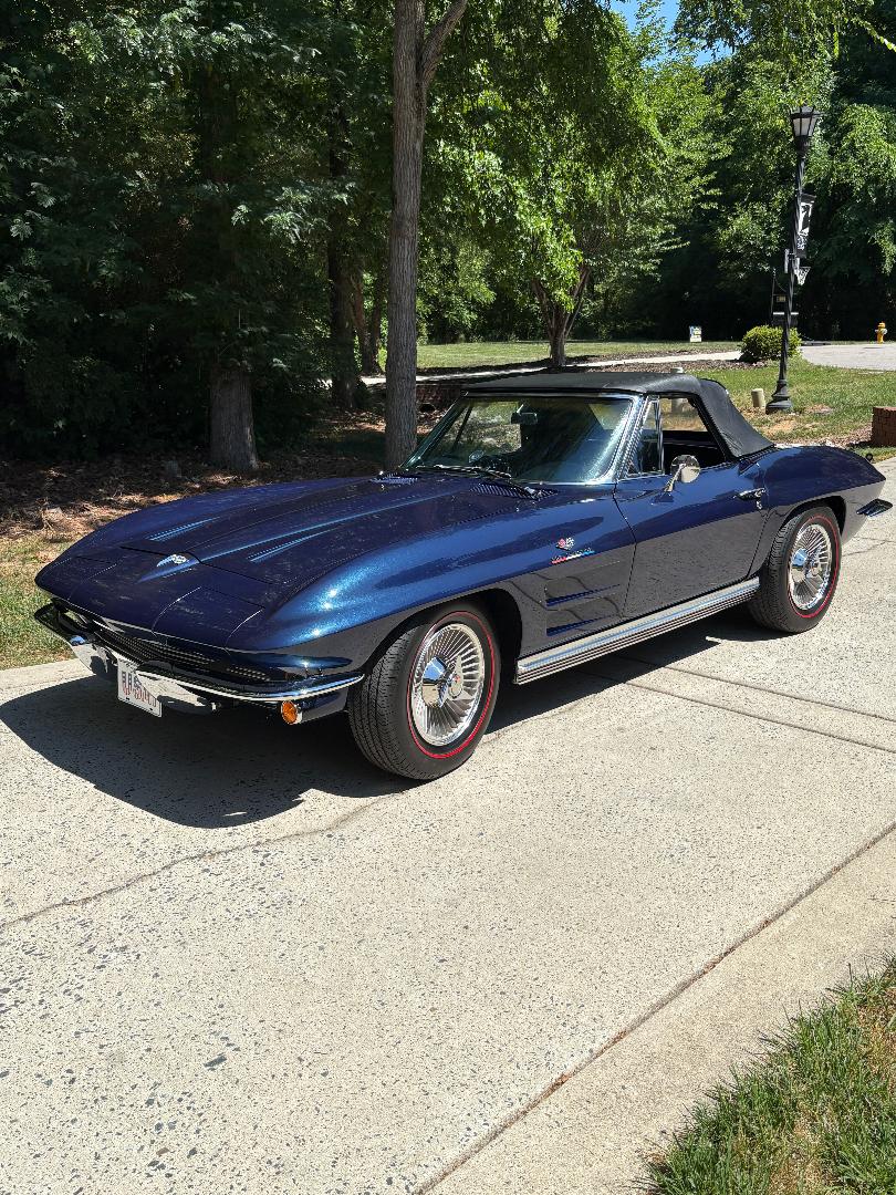 Freshly detailed Corvette by Chip's Mobile Detailing in the Triangle area