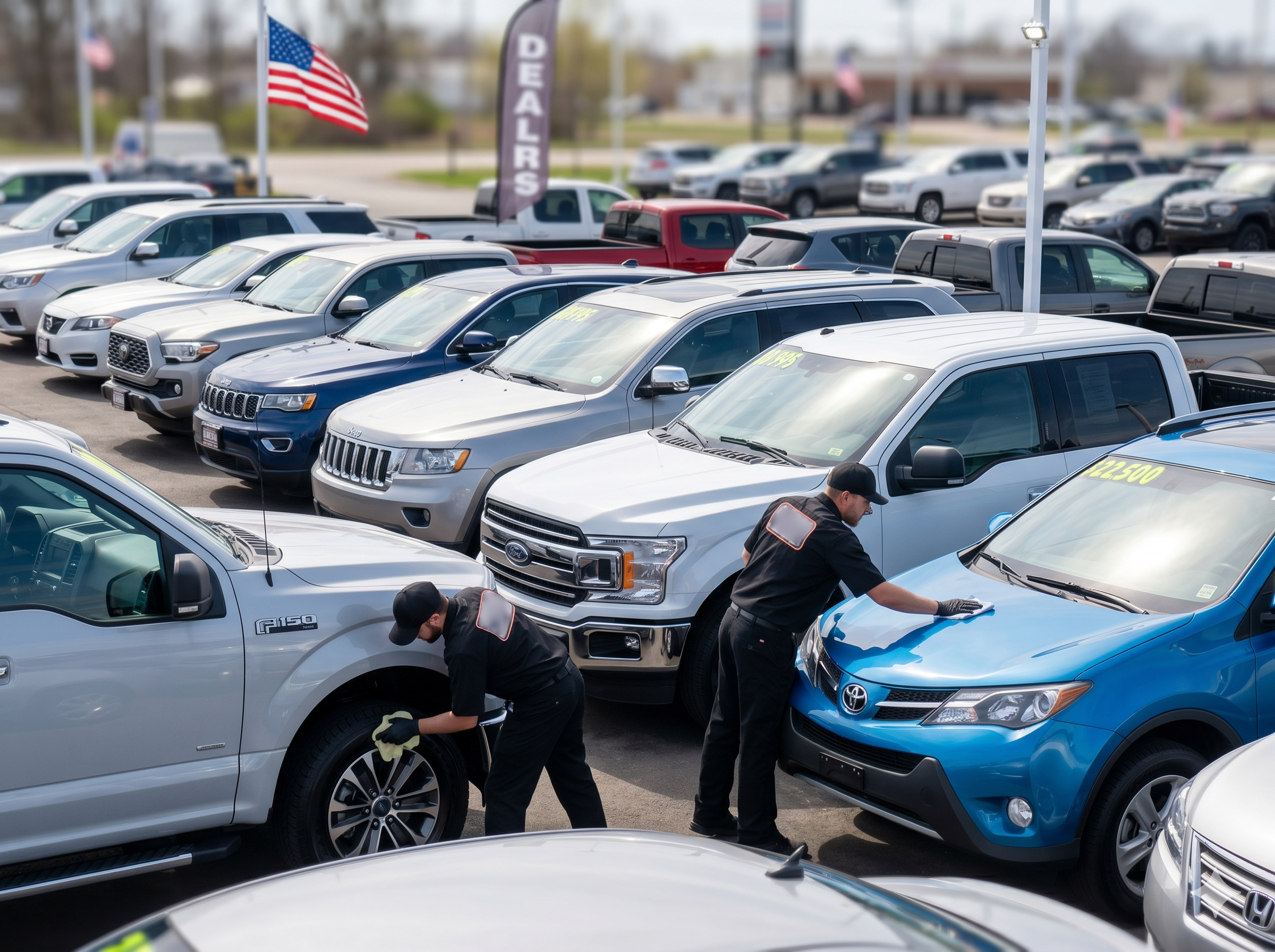 Fleet and dealer lot inventory detailing service