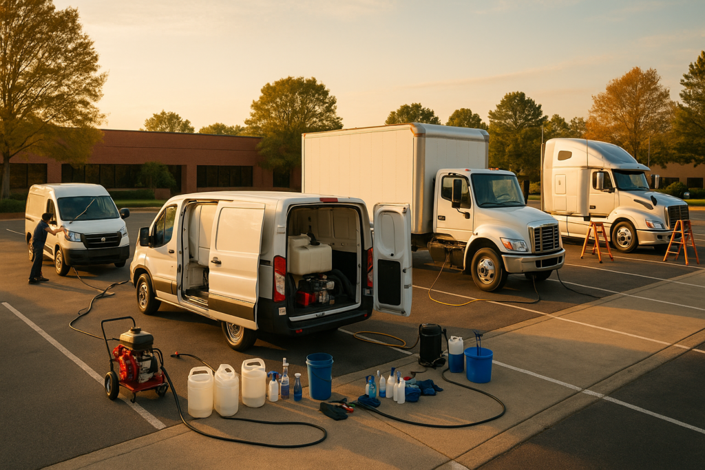 commercial vehicle mobile detailing wake county