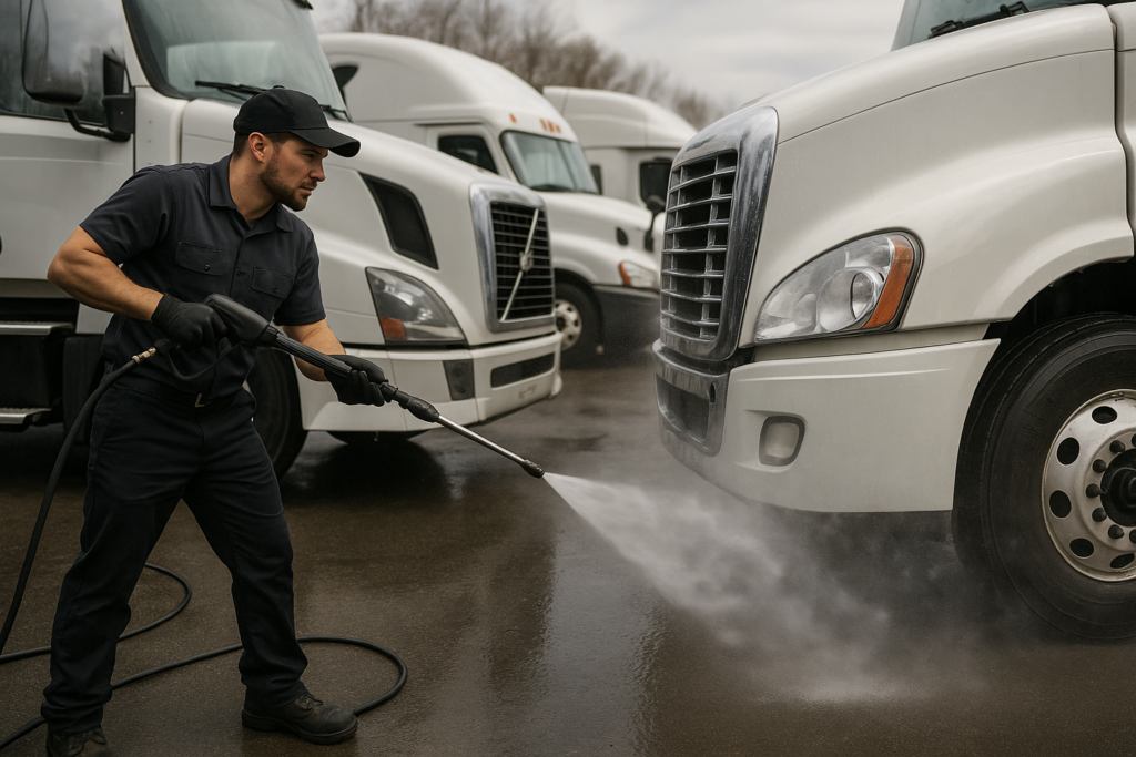 mobile pressure washing for fleets raleigh nc
